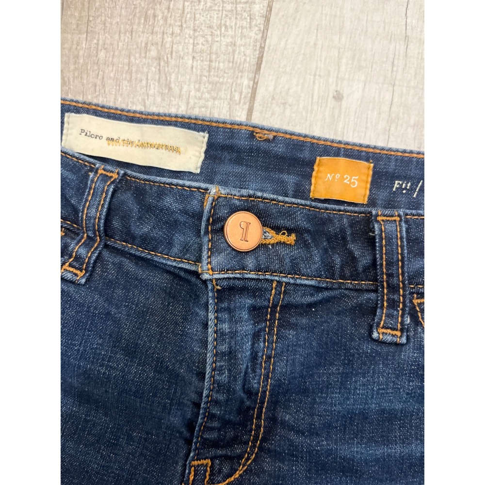 Pilcro and the Letterpress Women's Denim Shorts Dark Wash Indigo Size 25